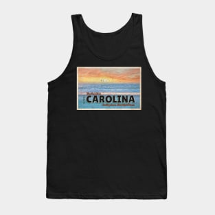 Greetings from South Carolina - Vintage Travel Postcard Design Tank Top